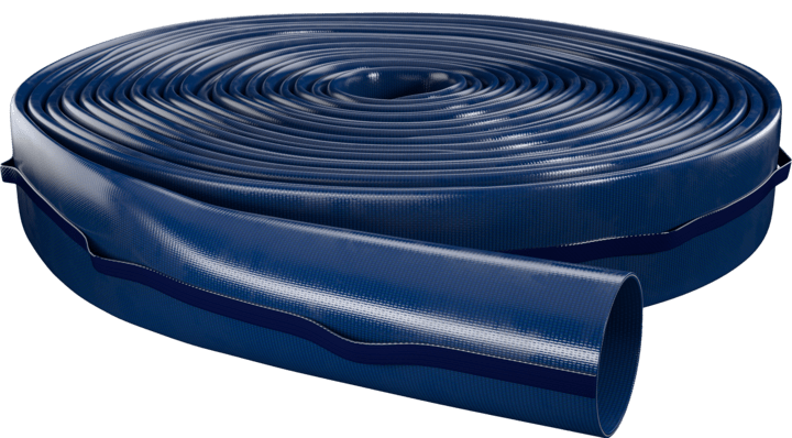 Eschbach WELLDUR &ndash; well riser with cable retaining band, specially developed polyurethane, high tear strength, low elongation, defined elongation under working pressure, polyester fabric with excellent bonding achieved through extrusion technology